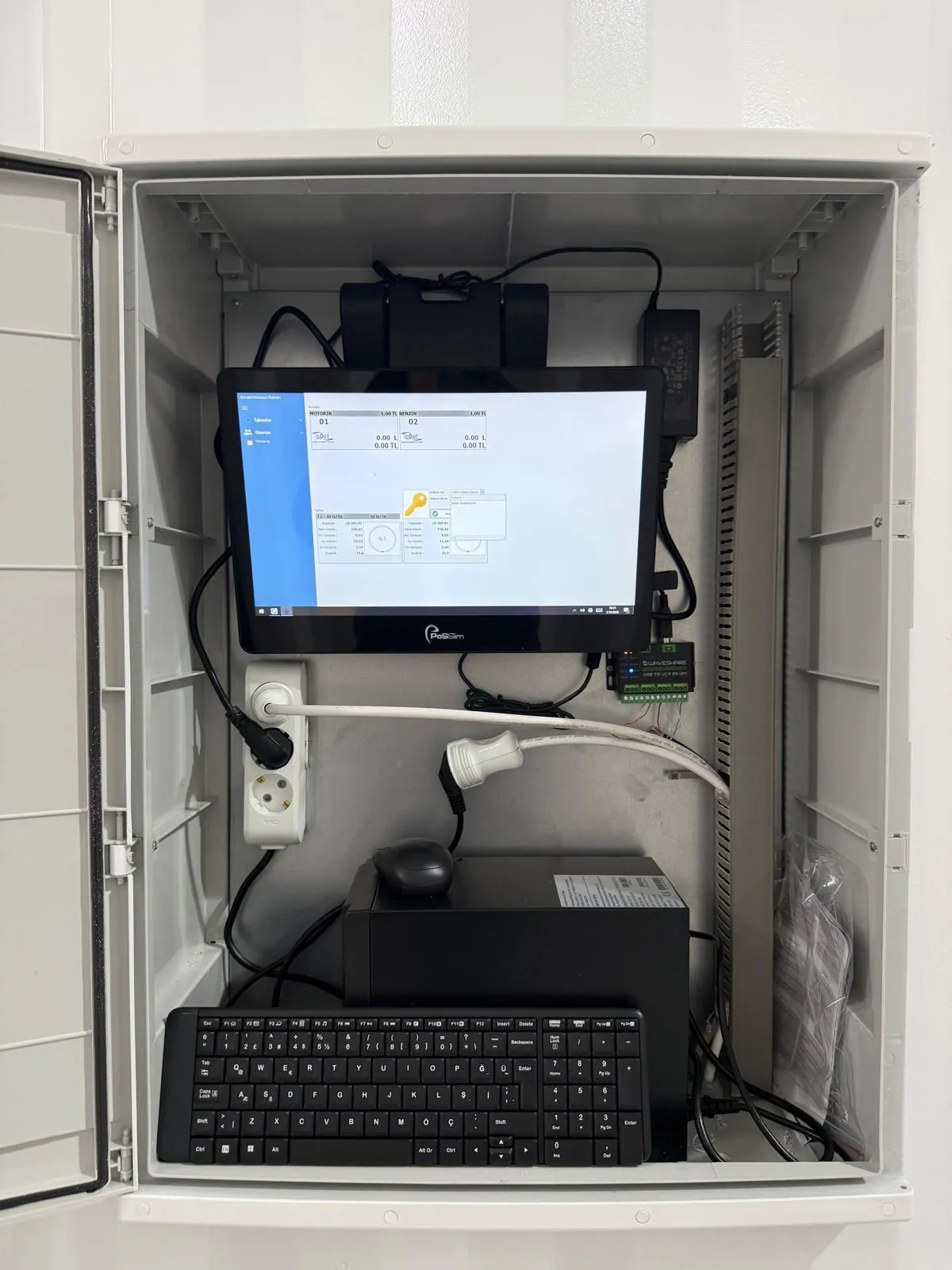 Automation panel with touchscreen, computer and communication module